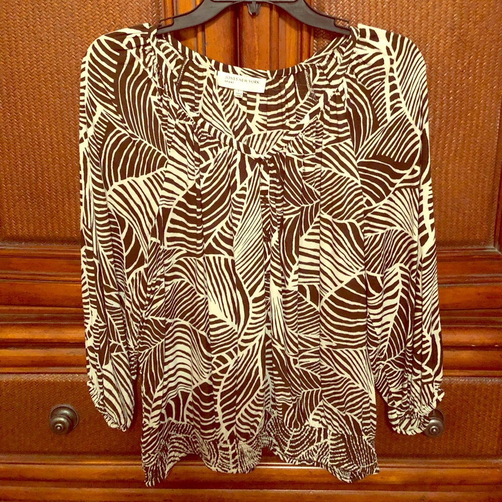 Jones New York Sport Patterned Blouse